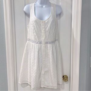 Copper Key White Eyelet Juniors Dress